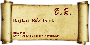 Bajtai Róbert névjegykártya